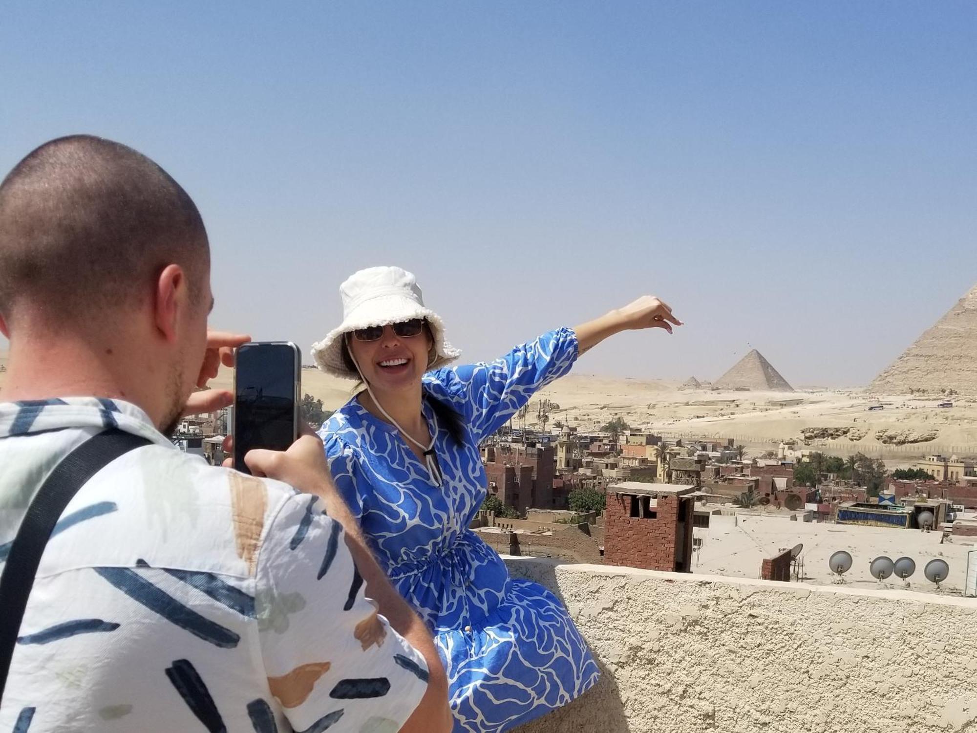 Rixsos Pyramids Inn Nazlet el-Sîsi Kültér fotó